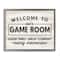 Stupell Industries Welcome To Game Room Floater Framed Art